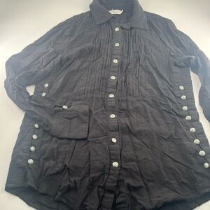Tasha Polizzi Black Button Down Shirt